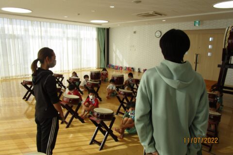 和太鼓教室が始まりました。