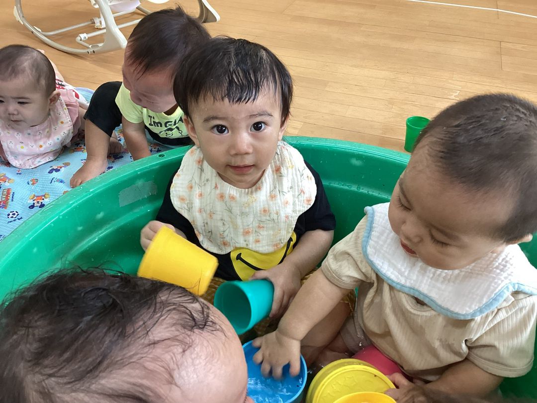 お部屋で水遊び💦