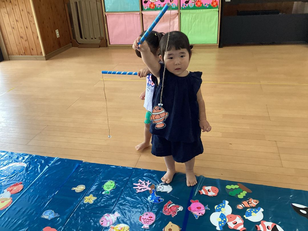 🎣魚釣り遊び（1歳児　すみれ組）