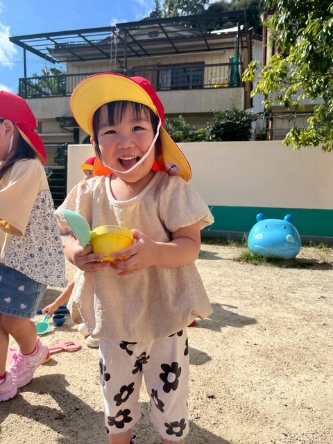 園庭遊びで最高の笑顔集😆😆