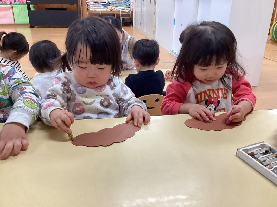 👹節分製作👹（１歳児　すみれ組）