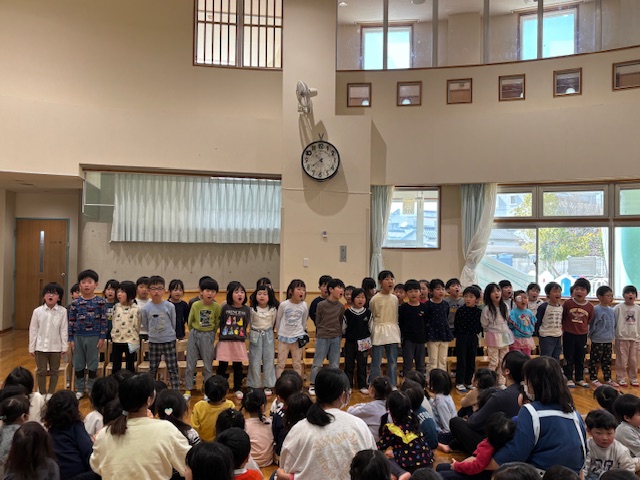 年長児さんのお別れ会 年長児さんのお別れ会