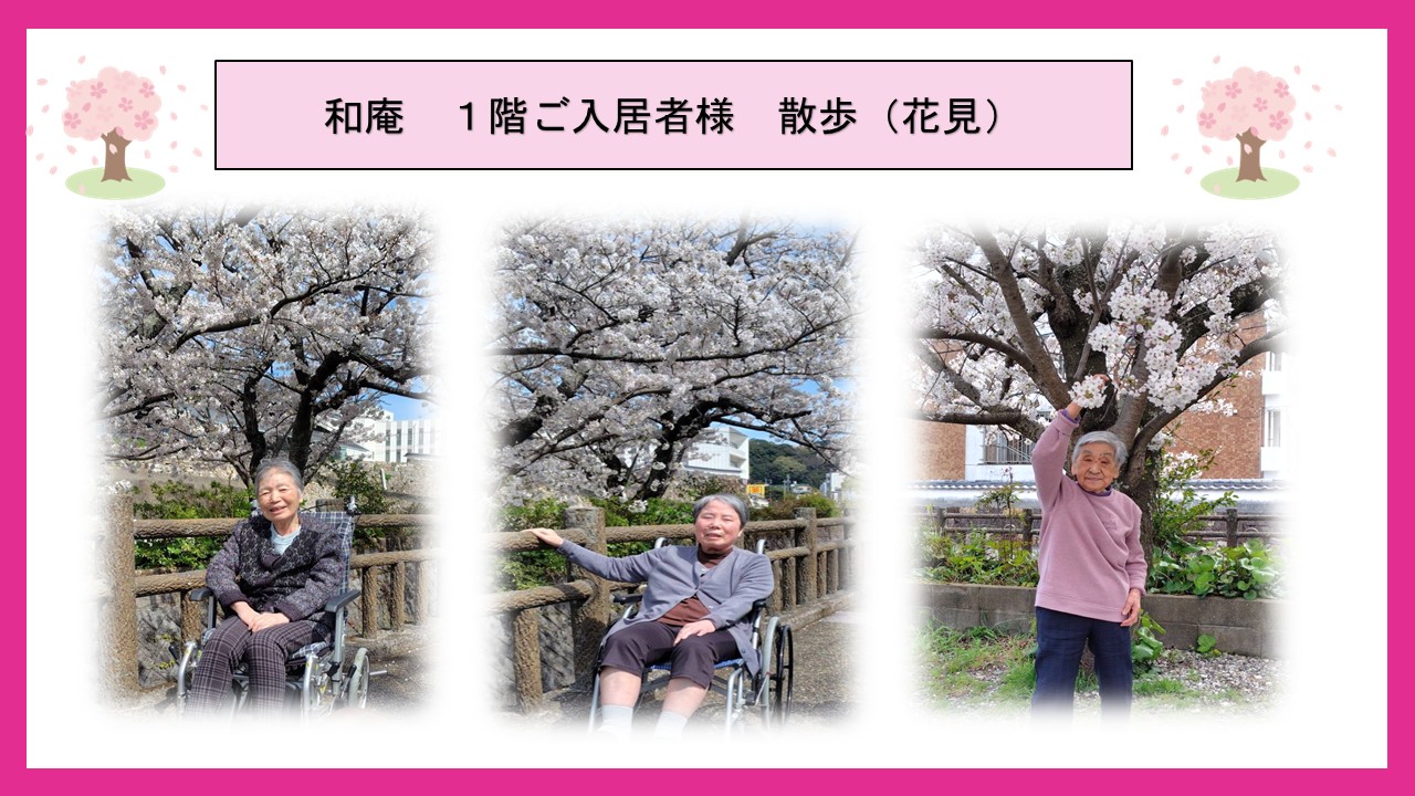 高齢者グループホーム和庵（1階）　🌸花見＆散歩🌸