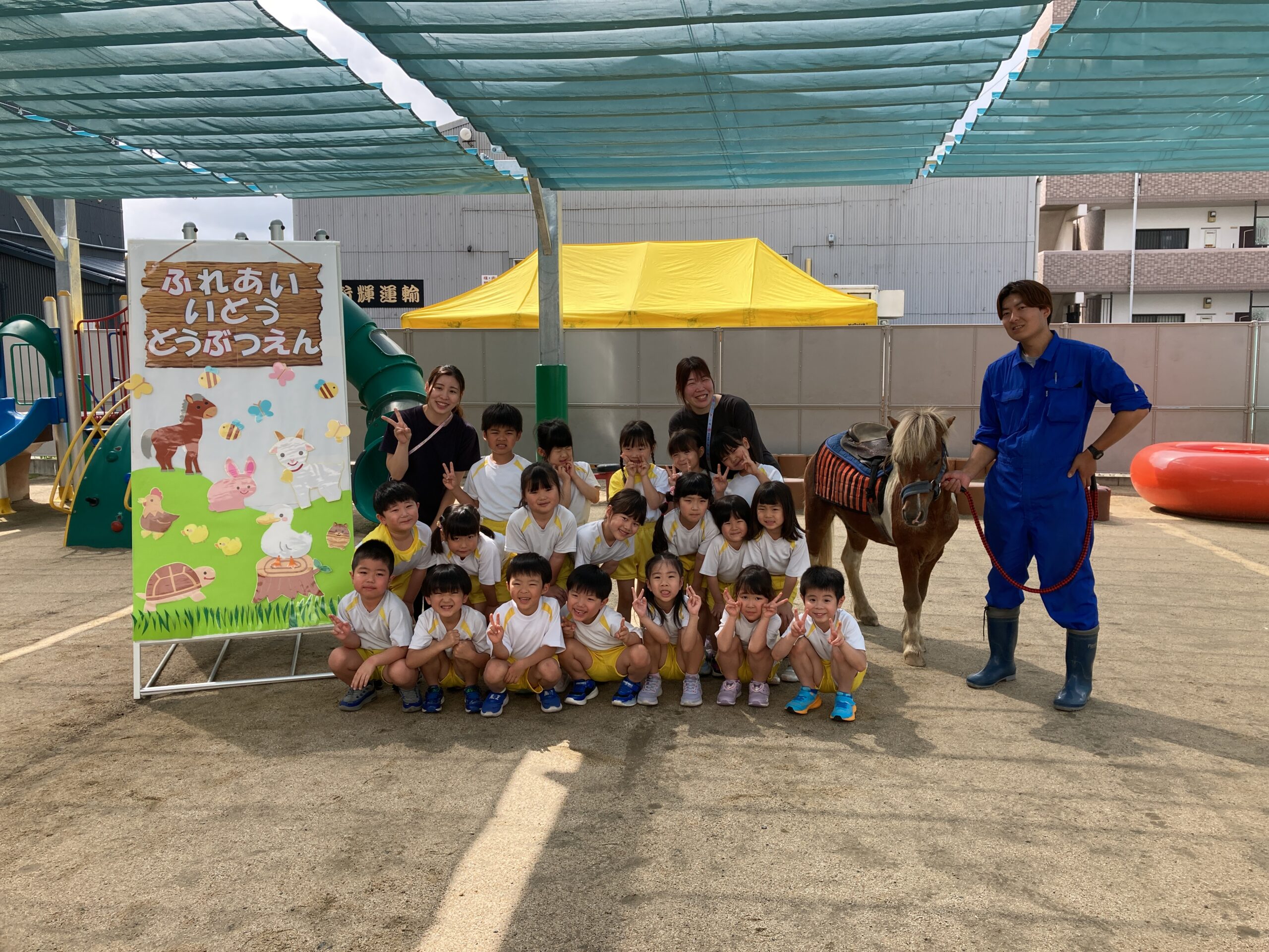 ふれあい移動動物園がやってきた🐰🐐