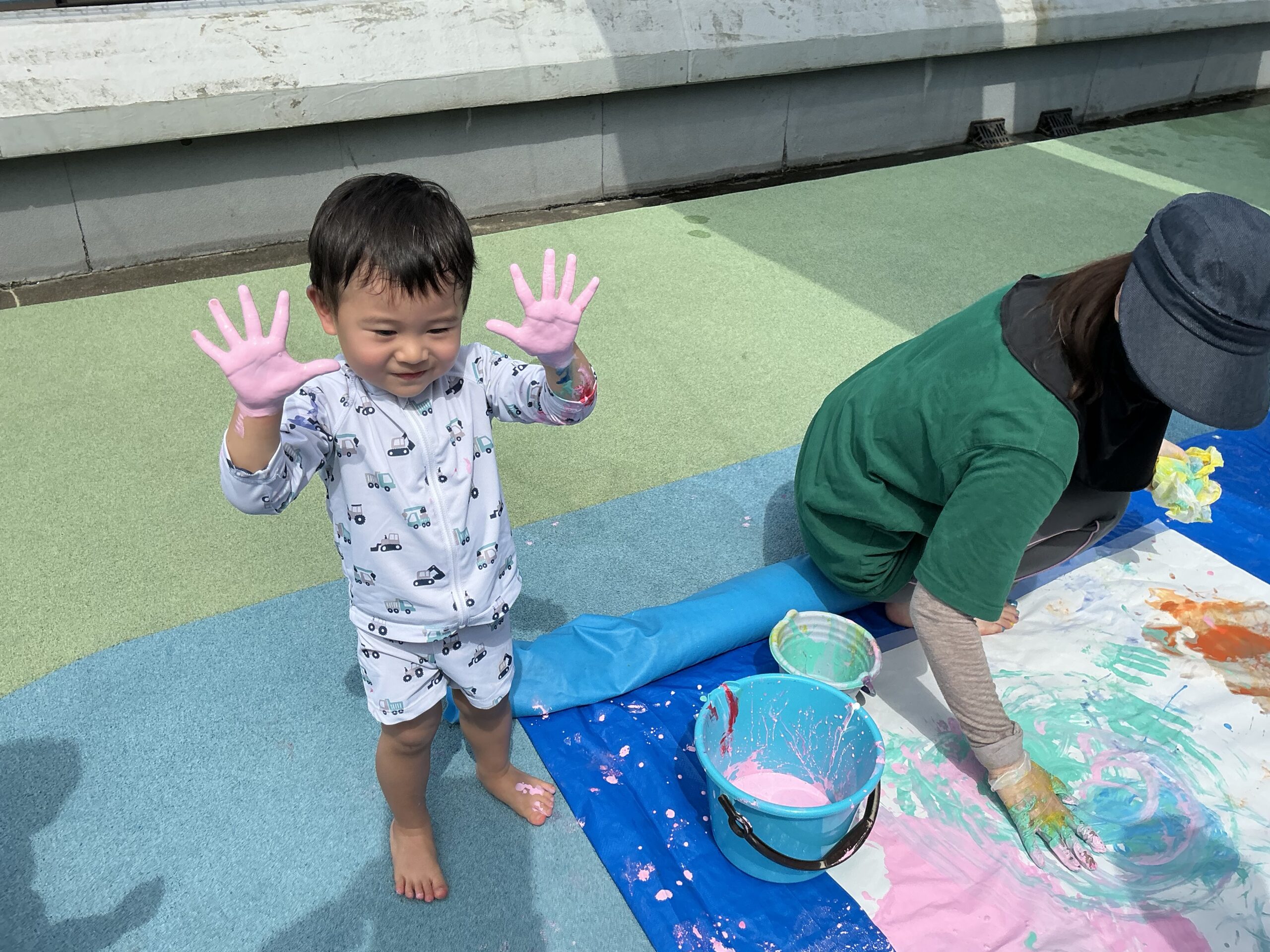 にじぐみ　ボディペインティング！！
